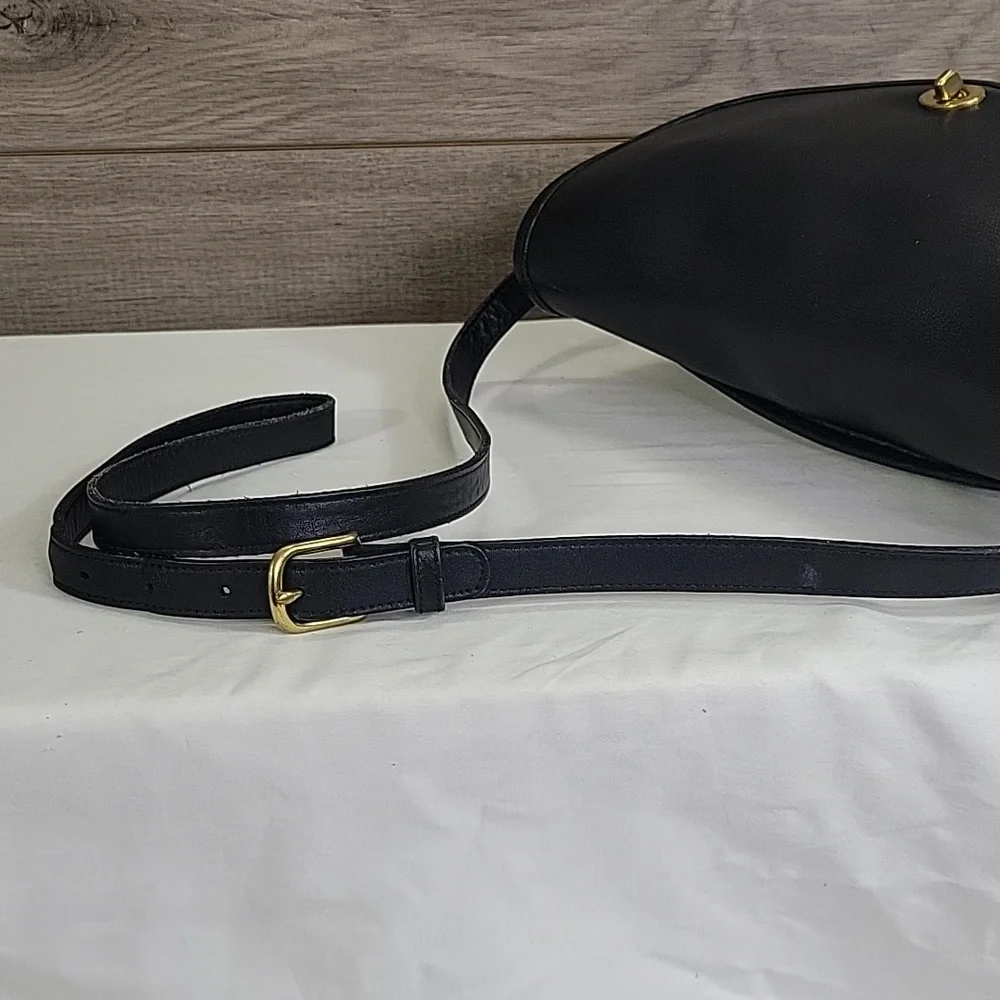 Vintage Coach 9790 Black Leather City Bag Shoulder Bag Satchel Purse - Picture 5 of 13